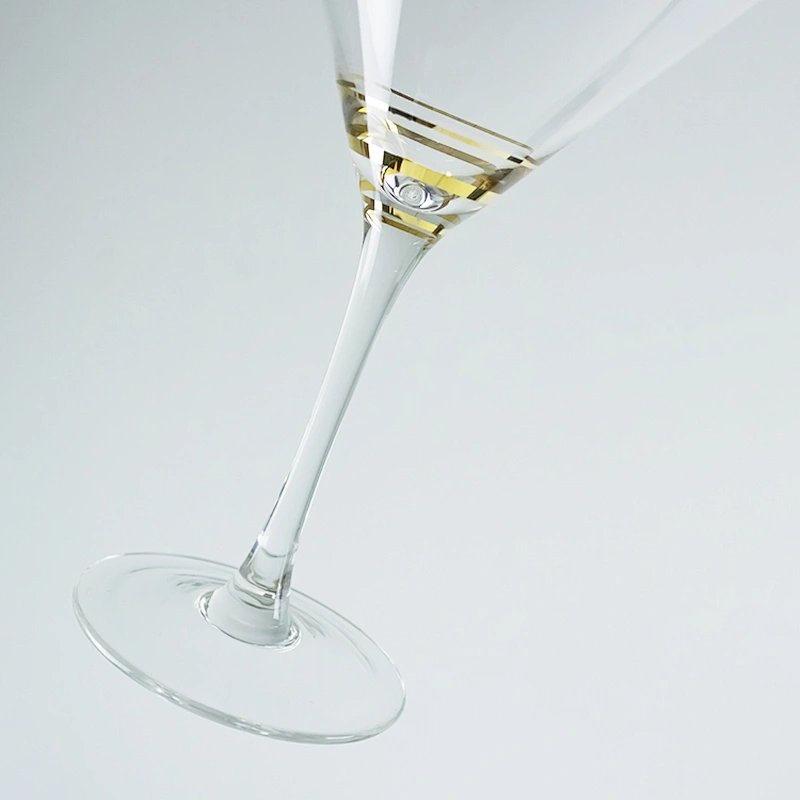 AD Hotel Bar KTV Champagne Martini Gold Stripes Goblets Cocktail Glass