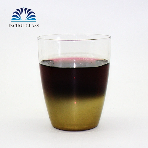 High Quality Half Plating Gold Rim GoldenWine  Whisky Glass