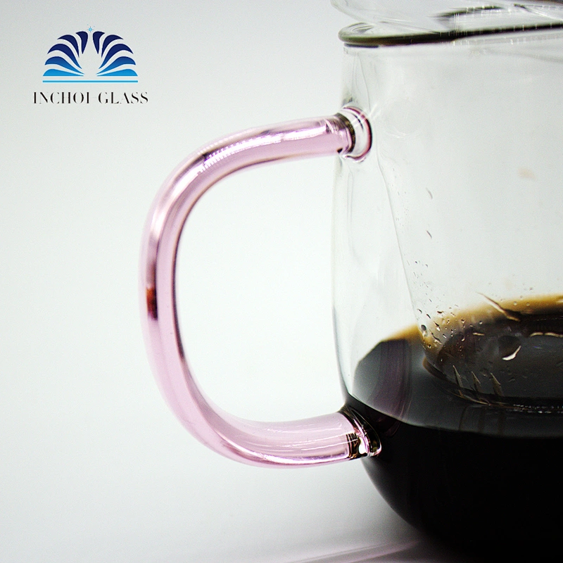 large with the handle coffee glass cup/tea glass cup with glass lid