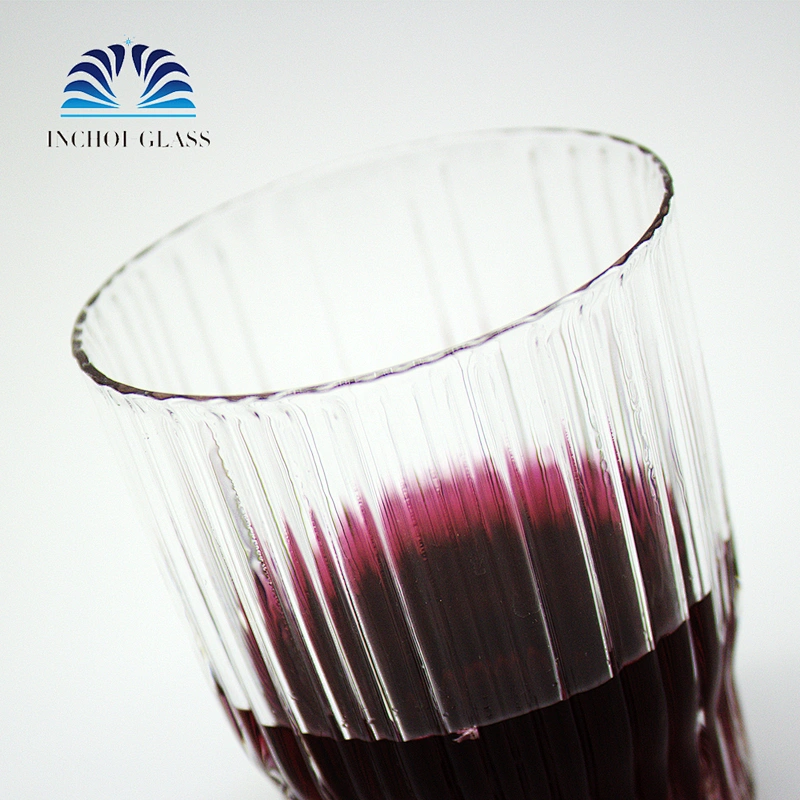 Vertical Stripes Drink Water Fruit Juice  Whisky Wine  Glass Cup