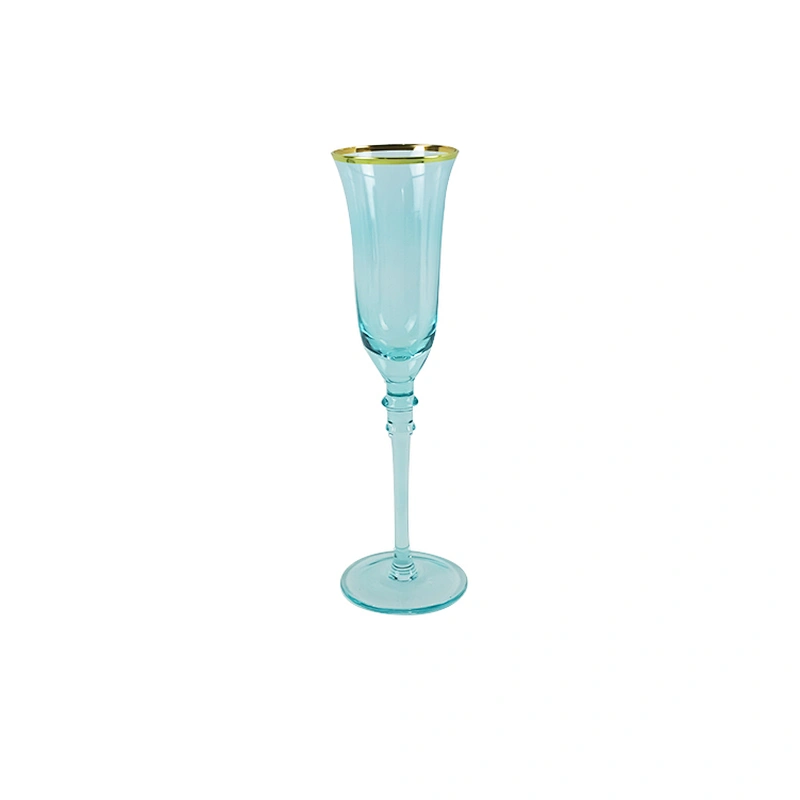 High quality 200ml Gold Golden Grain Light Green Liquor cocktail Champagne Wine Glass