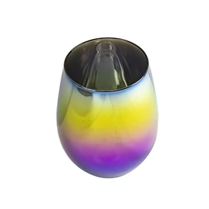 Nvel Design Glassware  Electro Plating Rainbow wine Glass Cup