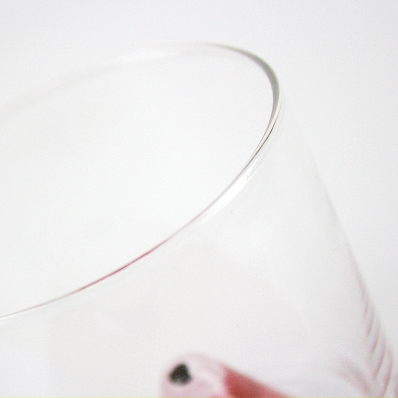 2019 High Quality Suppliers Design of Novel Red Animal Fox Head Whisky Wine Water Glass/tea glass