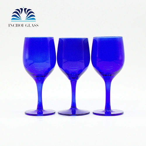 Tea Cobalt Blue Goblet Wine Glass Set