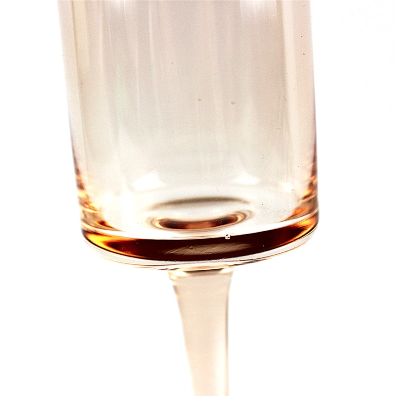 INCHOI High Quality Lead-free Pink Golden Edge Champagne Flutes Glass