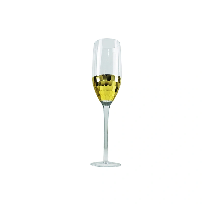 2019 New Gold Foil Golden Honeycomb Tinfoil Crystal Champagne Wine Glass