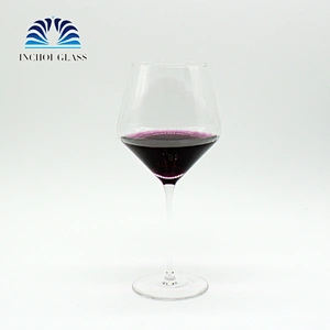 Es Wholesale 500ml tTable Vertical Stripe Edges Holder Crystal Wine Tumbler Glass Mugs