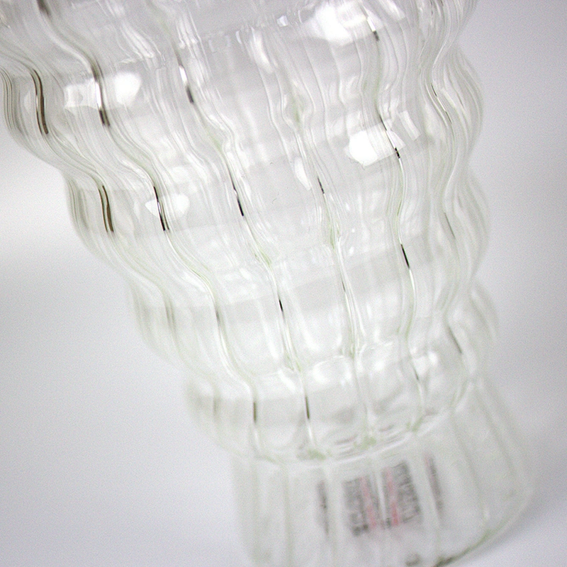 Crystal wine glass Horizontal Grain Vertical Stripes Double Wall Fruit Juice Beer Tea Cup Mike Glass