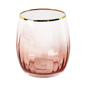 450ml High Quality Wholesale Handmade Personalized Pink Drinking Water Glass