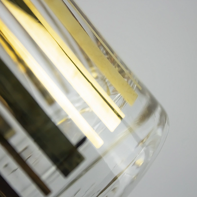 Gold Design whisky Vertical Stripes Wine  Glass Cup