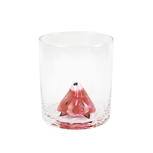 2019 High Quality Suppliers Design of Novel Red Animal Fox Head Whisky Wine Water Glass/tea glass