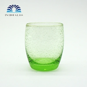 2019 New Design Green Light Color Water Droplets Grain 70ml Small Wine Glass