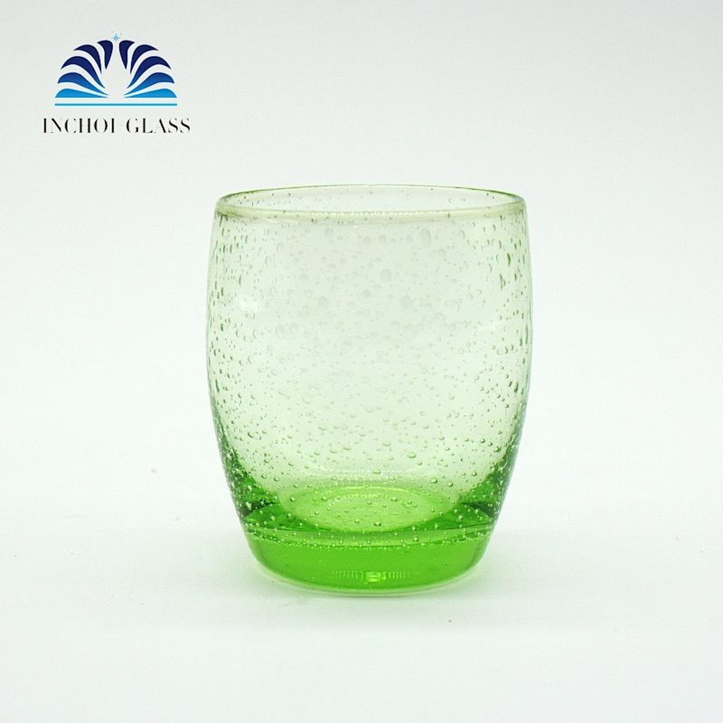2019 New Design Green Light Color Water Droplets Grain 70ml Small Wine Glass