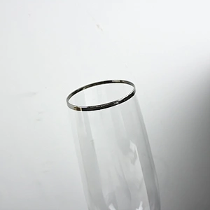 Diamond champagne Phnom penh Silver edge glass/wedding wine glass