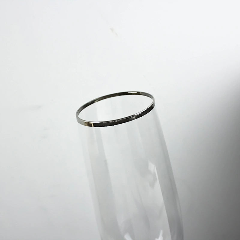 Diamond champagne Phnom penh Silver edge glass/wedding wine glass