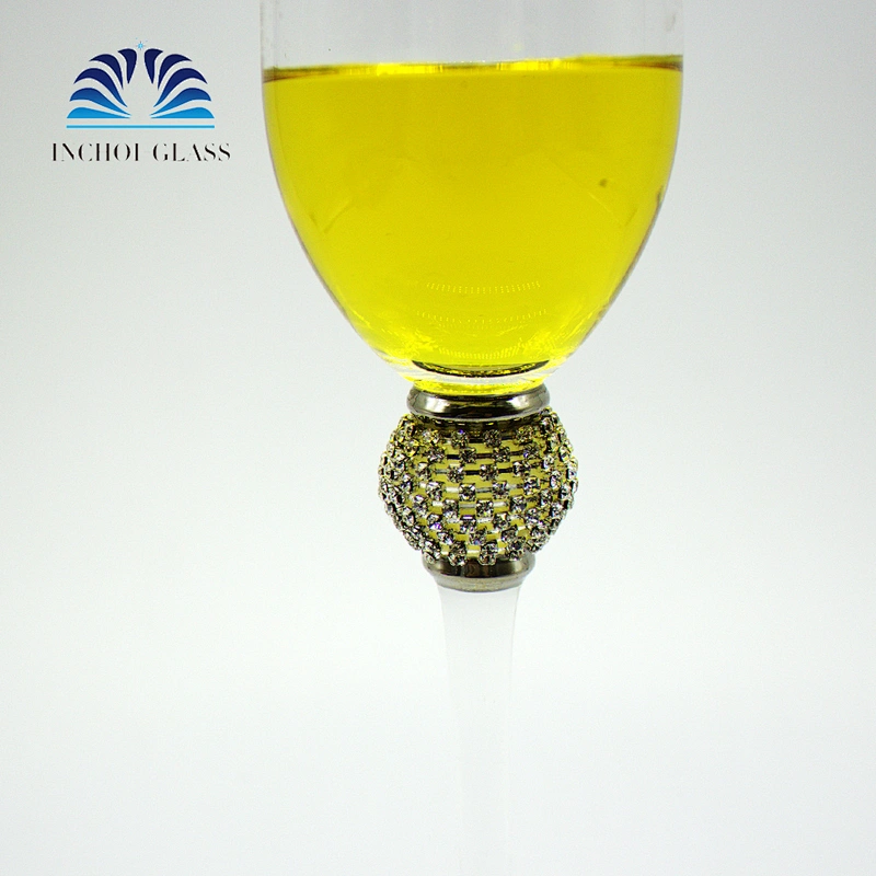 Diamond champagne Phnom penh Silver edge glass/wedding wine glass
