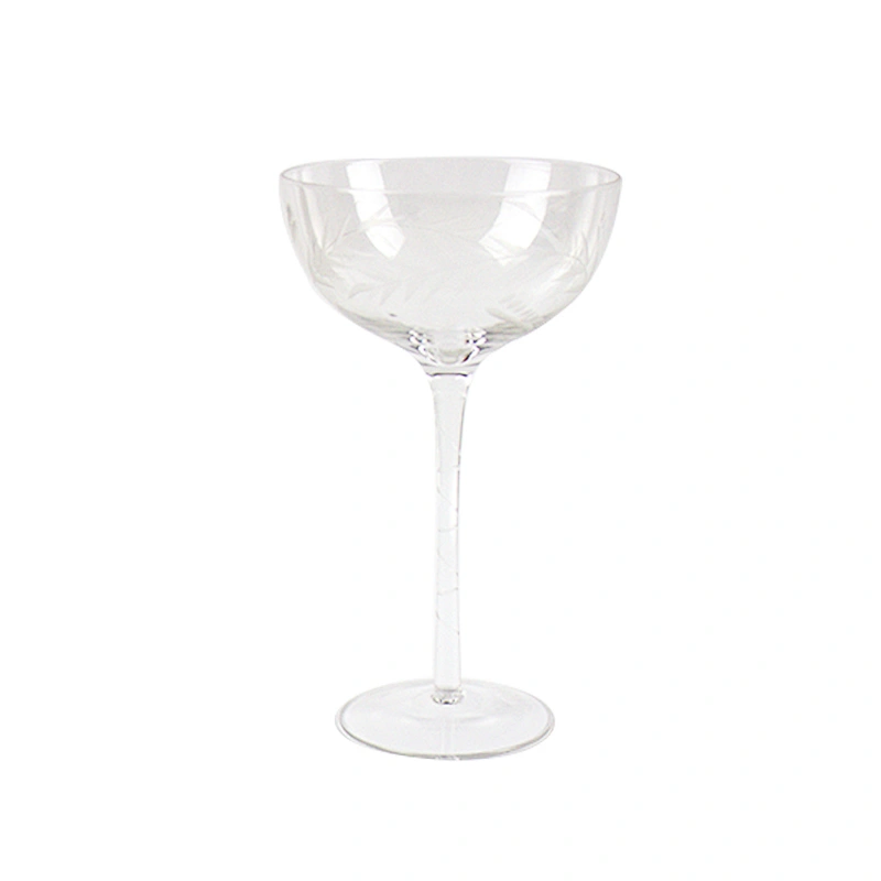 Crystal Transparent Carving The Leaves Pattern Margaret Whisky Wine Glass