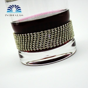 Diamond Phnom penh Silver edge whisky Wine Glass Cup