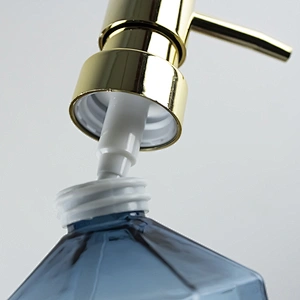 Transparent Blue Shampoo Hand washing liquid glass bottle