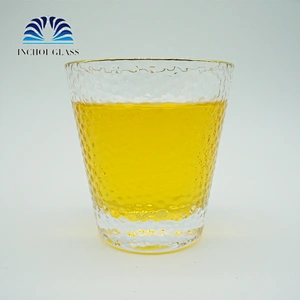 INCHOI High Quality 300ml Golden Stroke Pitting Grain Whisky Glass
