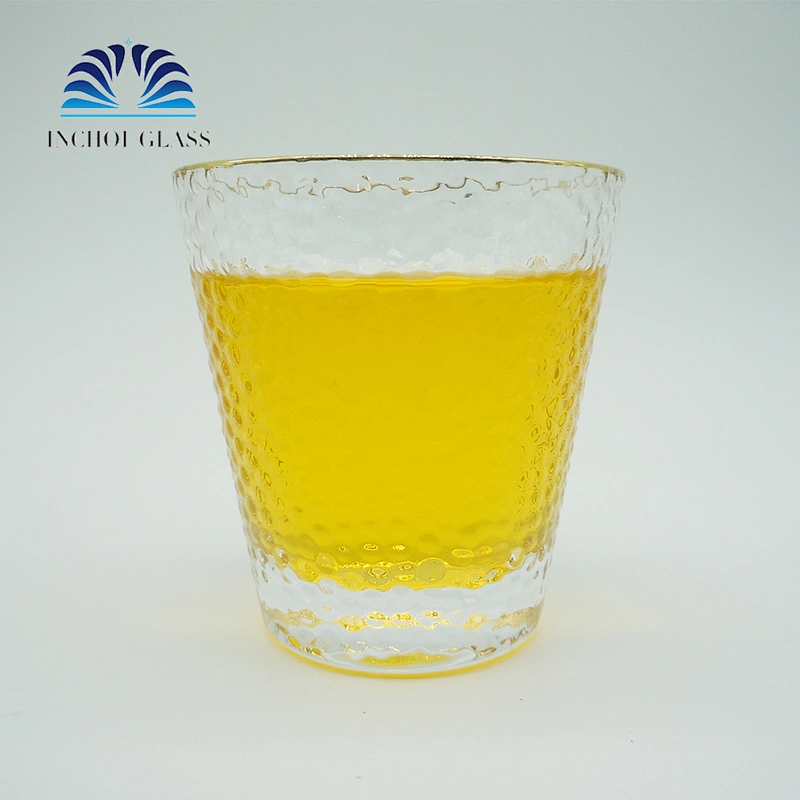 INCHOI High Quality 300ml Golden Stroke Pitting Grain Whisky Glass