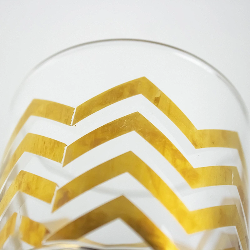 Golden Line Logo Stripe  Whisky Wine Glass Cup