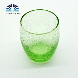2019 New Design Green Light Color Water Droplets Grain 70ml Small Wine Glass