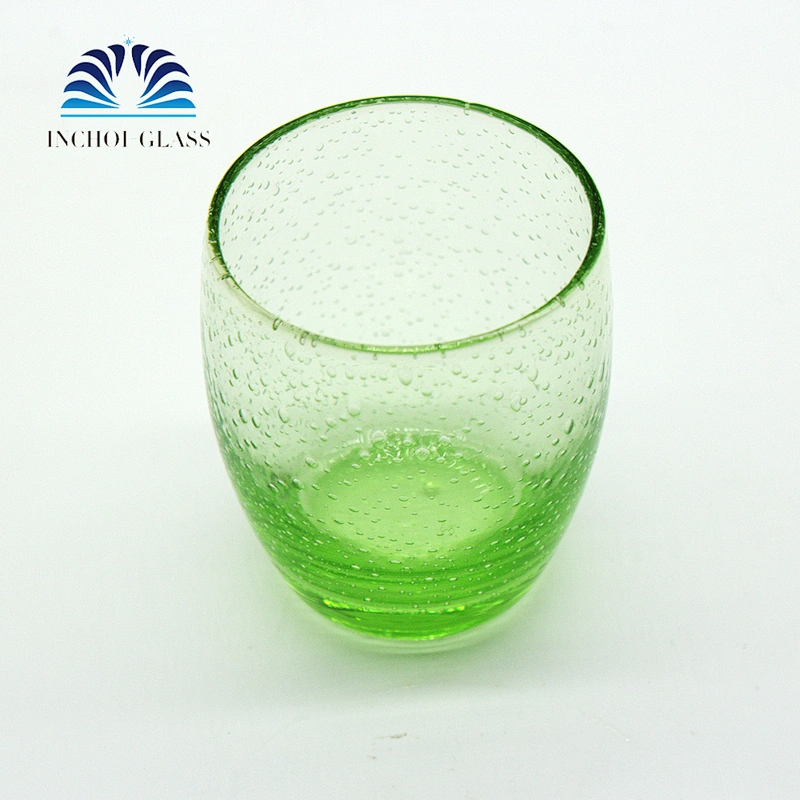 2019 New Design Green Light Color Water Droplets Grain 70ml Small Wine Glass