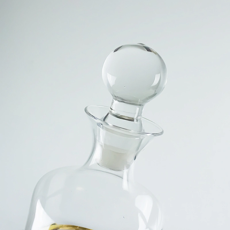 Professional Design And Production Golden Creative Design Decal Pattern Wine Glass Bottle