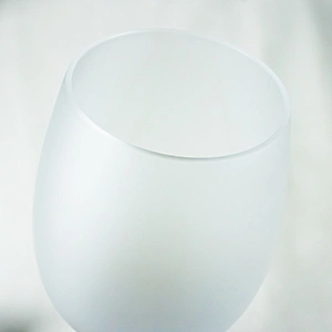Gold Ctripes Frosted Wine Glass Of  Goblet
