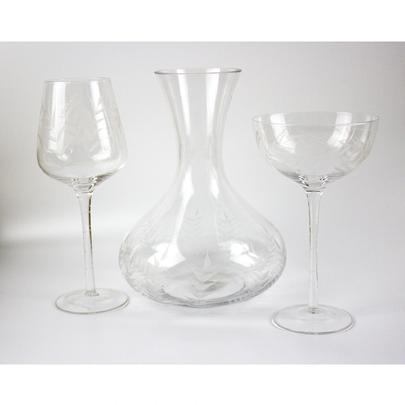 Art and Design Carving The Leaves Lead-free Crystal Juice Pot Red Wine Decanter
