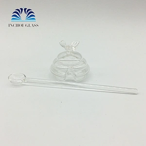 INCHOI Hot Sale Wholesale 660ml Transparent Glass Honey Jar