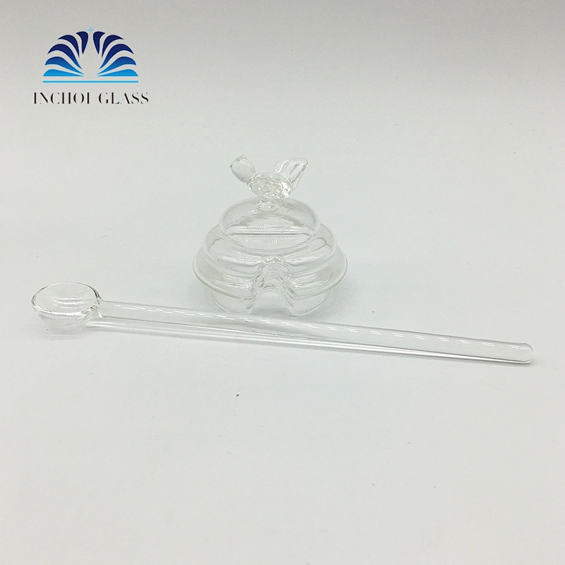 INCHOI Hot Sale Wholesale 660ml Transparent Glass Honey Jar