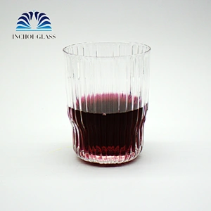 Vertical Stripes Drink Water Fruit Juice  Whisky Wine  Glass Cup
