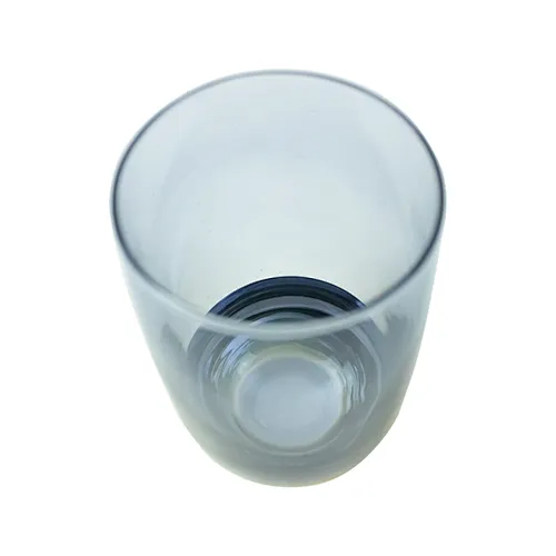 Wholesale Creative Glass Made In China Dark Blue Color Flat Bottom Glass