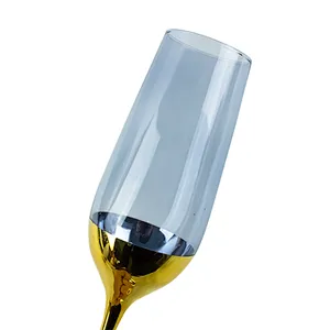 Wholesale With Wine Glass Cup Wedding Glassware Set Gold Rim Champagne Glass