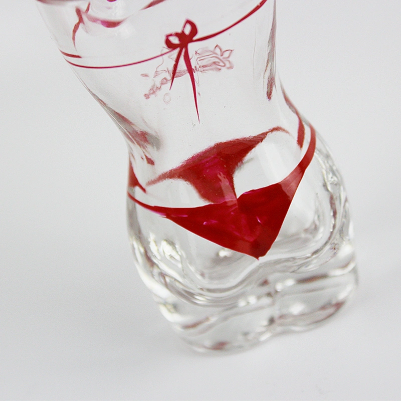 INCHOI Selling Products Hand-painted Red Bikini Shot whiskey glass