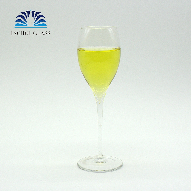 Spot Wholesale Cheap Bevel Tulip Shaped 200ml Stemless Wine Champagne Flutes Glass