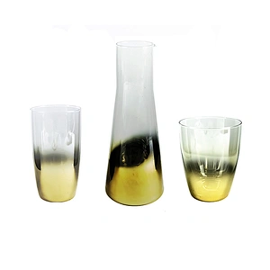 The Classic of Classical Half Gold Plating Milk Drink Water Fruit Juice Red Wine Glass Set