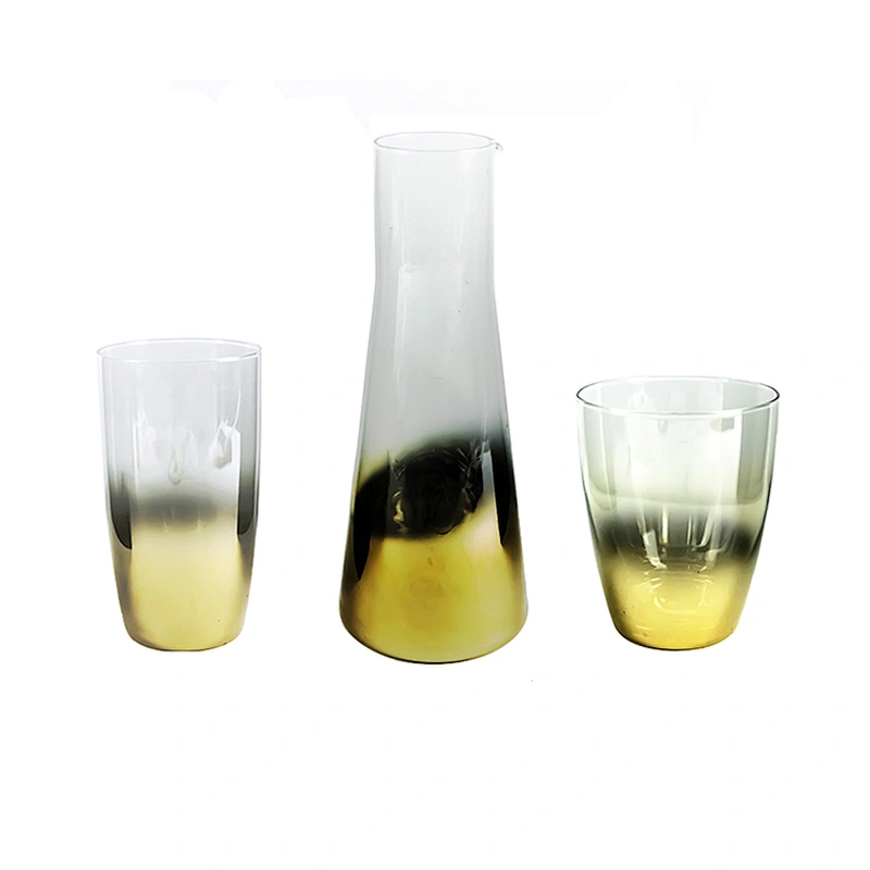The Classic of Classical Half Gold Plating Milk Drink Water Fruit Juice Red Wine Glass Set