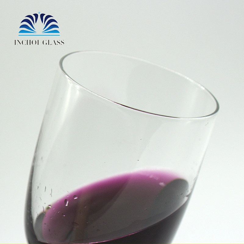 Wholesale Popular Wedding Decoration 450ml Charms Crystal Burgundy Wine Glass
