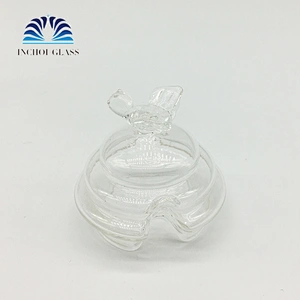 INCHOI Hot Sale Wholesale 660ml Transparent Glass Honey Jar