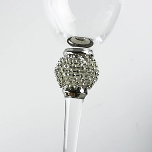 Diamond champagne Phnom penh Silver edge glass/wedding wine glass