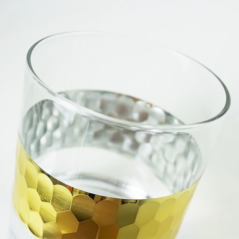 Amazon's Selling Golden Cellular Decorative Drink Water Beer Glass Set