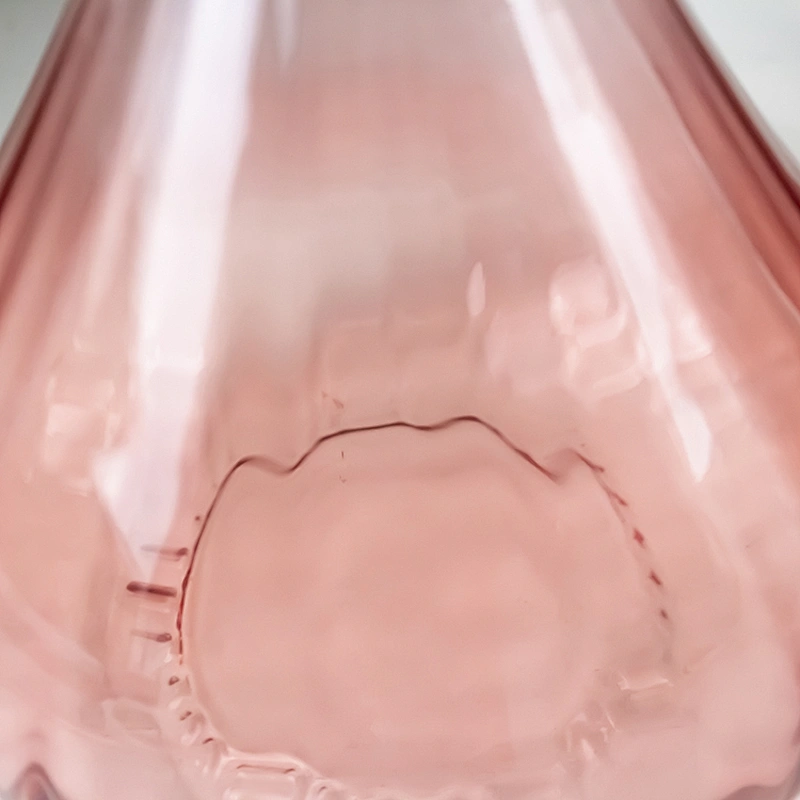 500ml Golden Background Color Pink Bule  Glass Bottle  Red Wine Decanter
