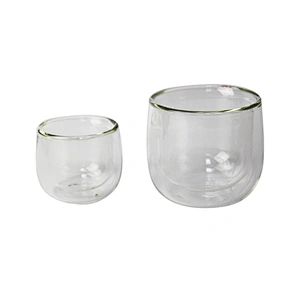 Amazon's Popular Lead-free Healthy Reusable Double Wall Drinking Glass/Glass Tea Cup/Coffee Glass