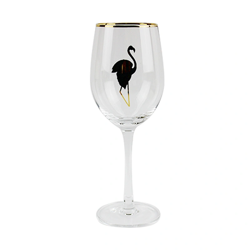 INCHOI Most Favourable Phnom Penh Golden Flamingos Art Stickers Wine Glass