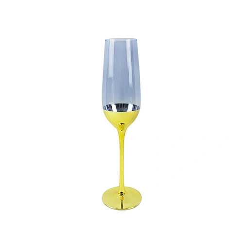 2019 Amazon Gold Foil Golden bule Crystal Champagne Wine Glass