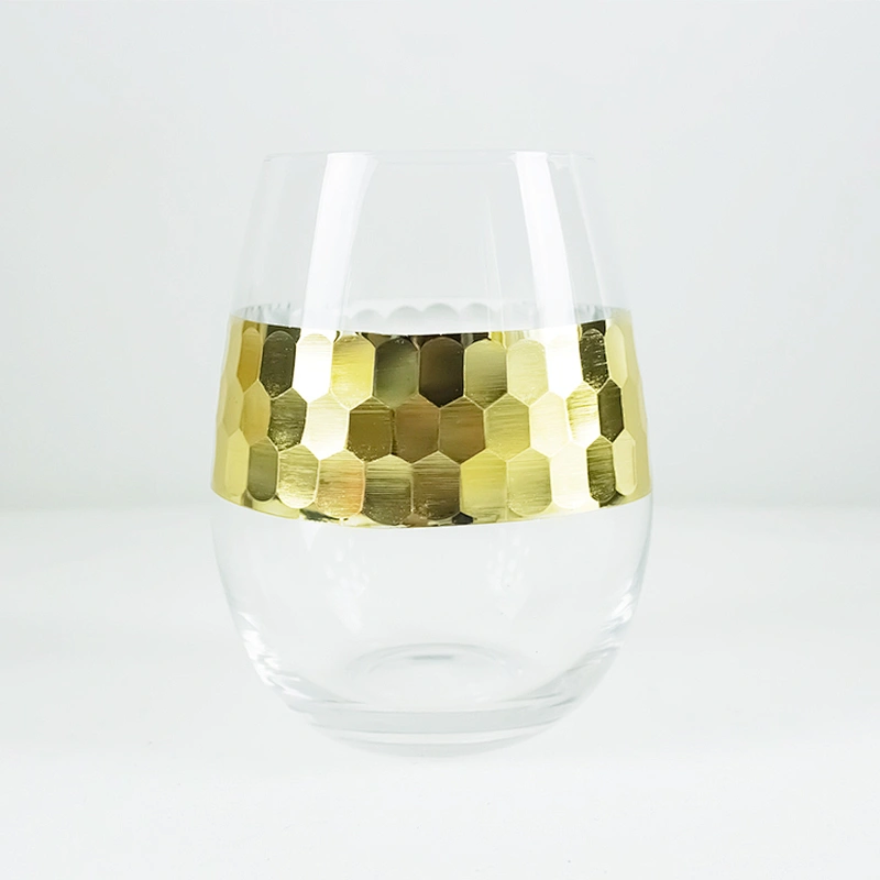 Amazon's Selling Golden Cellular Decorative Drink Water Beer Glass Set