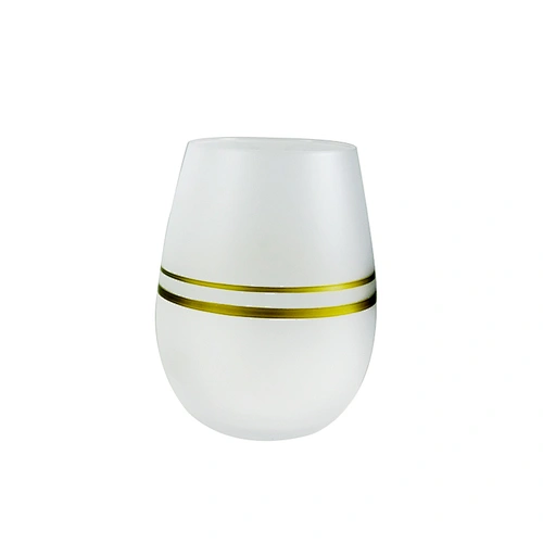 Gold Stripes Frosted Glass Beer Glass Red Wine Whisky Glass Cup